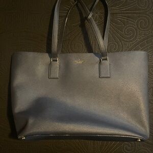 Kate Spade Blue Structured Tote Bag